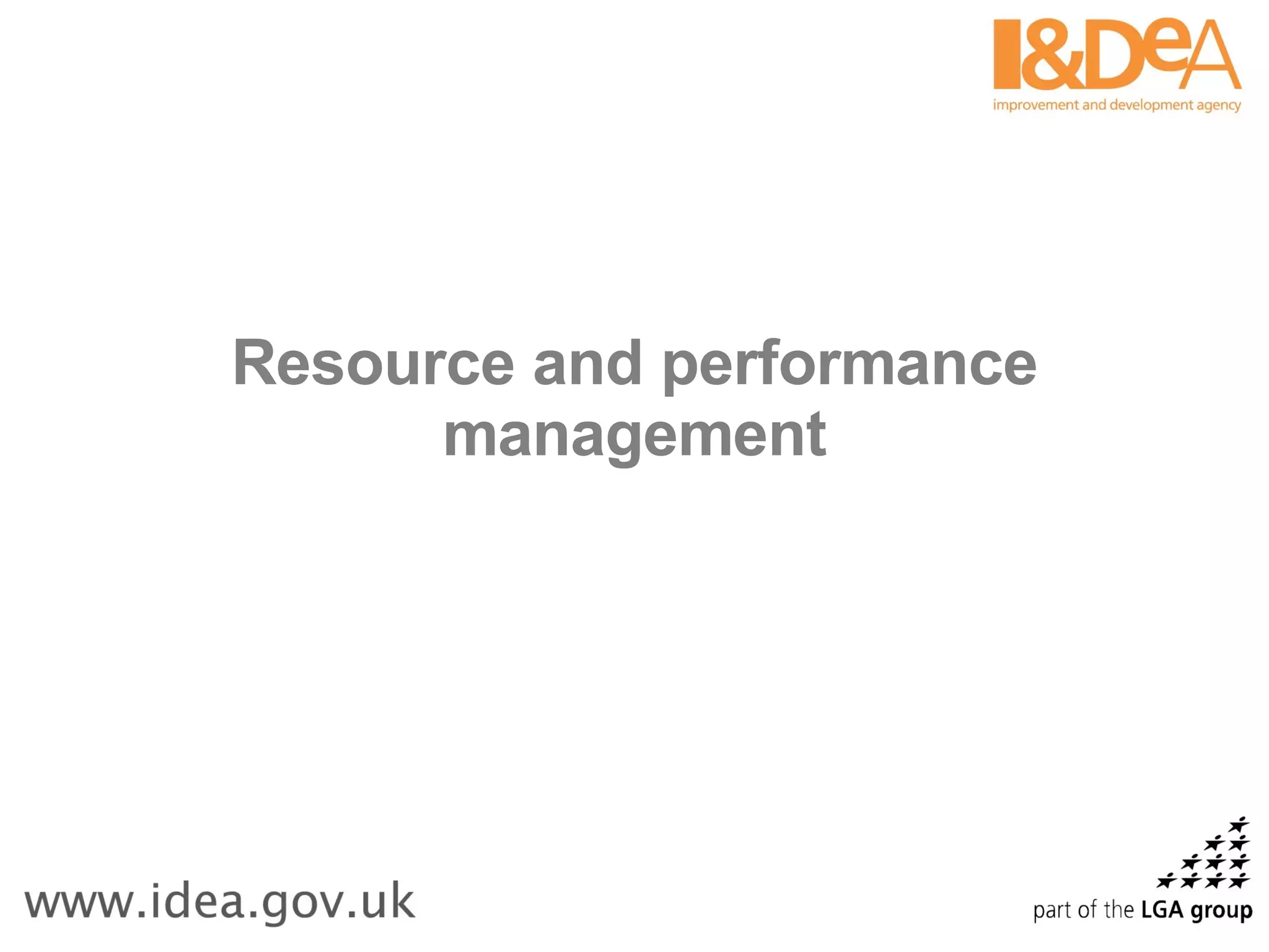 Resource and performance management 