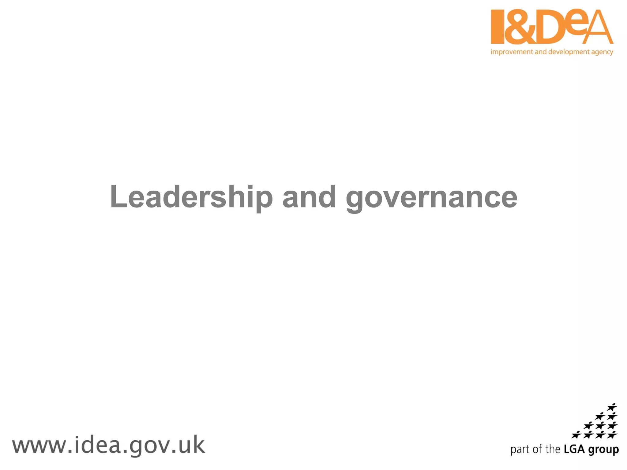 Leadership and governance 