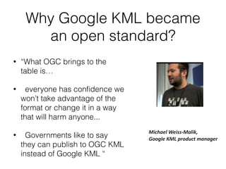 Be open
Standards are
like parachutes:
they work best
when they're
open.
Mary McRae,
OASIS
 