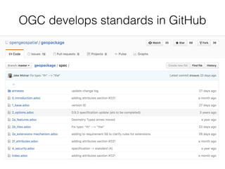 Be open
Standards,
ideas, software,
etc. are like
parachutes:
they might work
best when
they're open.
Luis Bermudez
OGC
 