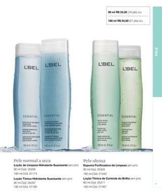 Pele normal a seca Pele oleosa
 