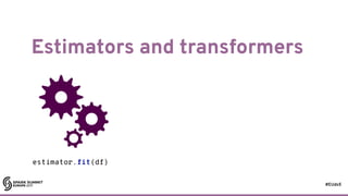 #EUds5
Estimators and transformers
72
estimator.fit(df)
 