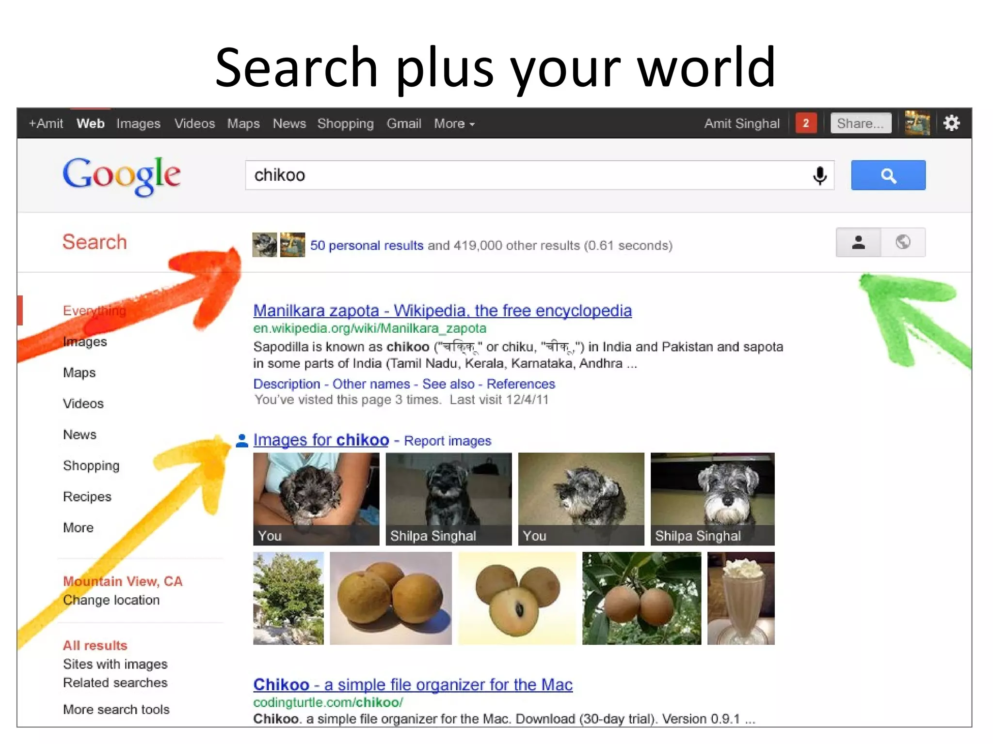 Search plus your world
 