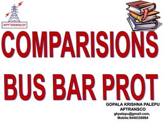 GOPALA KRISHNA PALEPU
APTRANSCO
gkpalepu@gmail.com,
Mobile:9440336984
 