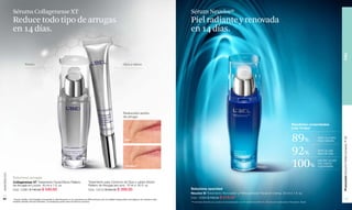 www.lbel.com 
44 
Promoción Estuche Perfeccionador, P 29 PIEL 
45 
Sérums Collagenesse XT 
Reduce todo tipo de arrugas 
en 14 días. 
Sérum NeuviveSI 
Piel radiante y renovada 
en 14 días. 
Resultados comprobados 
a los 14 días* 
sintió su rostro 
más radiante. 89% 
sintió su piel 
llena de vida. 92% 
percibió su piel 
con menos 
rugosidades. 100% 
**Porcentaje obtenido por prueba de autoevaluación con 55 mujeres de entre 25 y 60 años en el laboratorio Perception, Brasil. 
Rostro Ojos y labios 
Reducción ancho 
de arruga 
Soluciona arrugas 
Collagenesse XT Tratamiento Facial Efecto Relleno 
de Arrugas en Loción. 30 ml e 1 fl. oz. 
Cód. 12381 $ 740.00 $ 549.00 
Antes 
Después* 
Tratamiento para Contorno de Ojos y Labios Efecto 
Relleno de Arrugas (am-pm). 15 ml e .50 fl. oz. 
Cód. 12412 $ 540.00 $ 399.00 Soluciona opacidad 
Neuvive SI Tratamiento Renovador y Perfeccionador Facial en Crema. 30 ml e 1 fl. oz. 
Cód. 12369 $ 700.00 $ 519.00 * Estudio Científico de Fotografías Comparadas en Alta Resolución en los Laboratorios de AMA de Nueva York con Análisis Fotogramétrico de imágenes. Se muestra el mejor 
resultado obtenido entre las voluntarias. Los resultados pueden variar de persona a persona. 
 