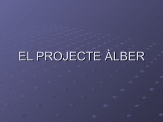 EL PROJECTE ÀLBER
 