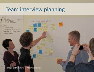 Team	
  interview	
  planning	
  




Image	
  @thinknow	
  	
  |	
  Atomic	
  Object	
  
 