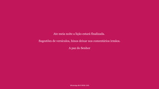 Introdução
Nesta lição, estudaremos questões como: existe uma liturgia ideal?
Liturgia, formalismo e fanatismo; culto à forma X culto a Deus.
Estudaremos a respeito da natureza, necessidade e lógica da liturgia,
compreendida como conjunto de procedimentos públicos que
orientam o culto a Deus.
 