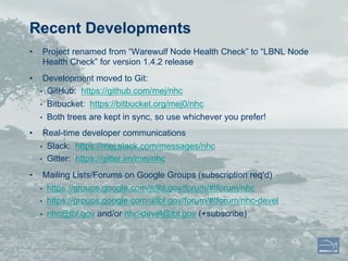 LBNL Node Health Check Update | PDF