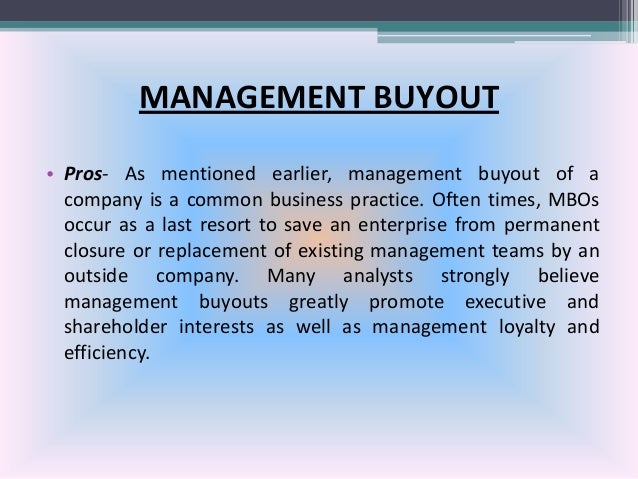 Role Of Lbo And Its Uses - 