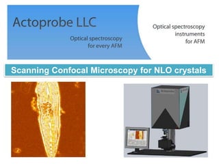 Scanning Confocal Microscopy for NLO crystals
 