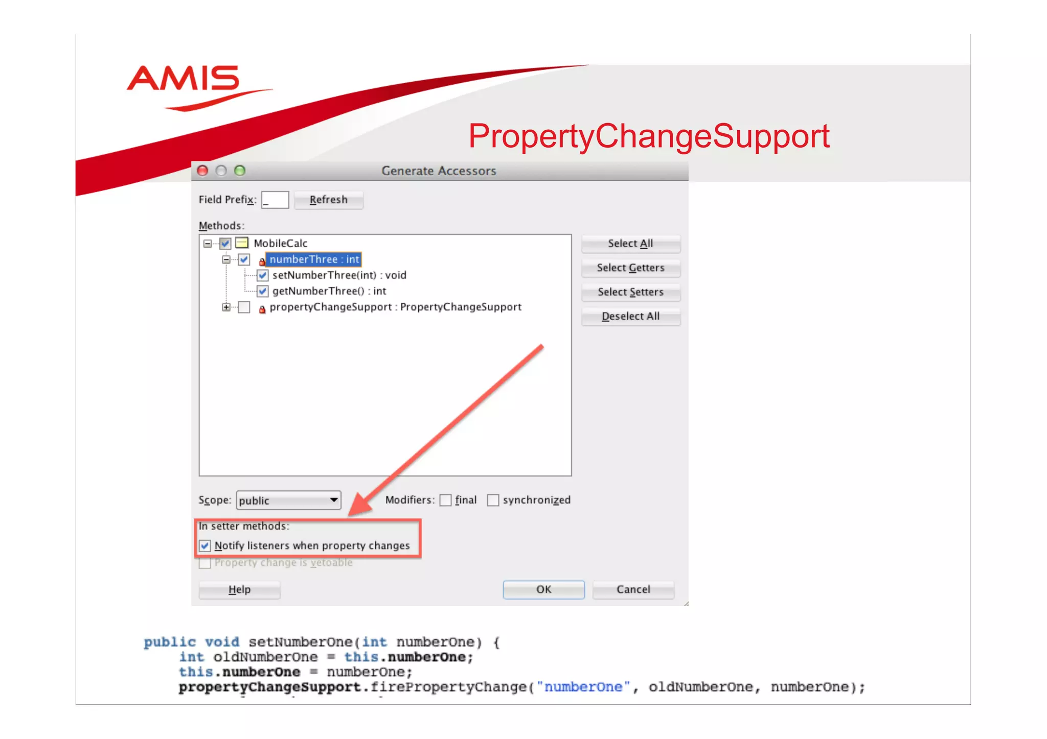 PropertyChangeSupport
 