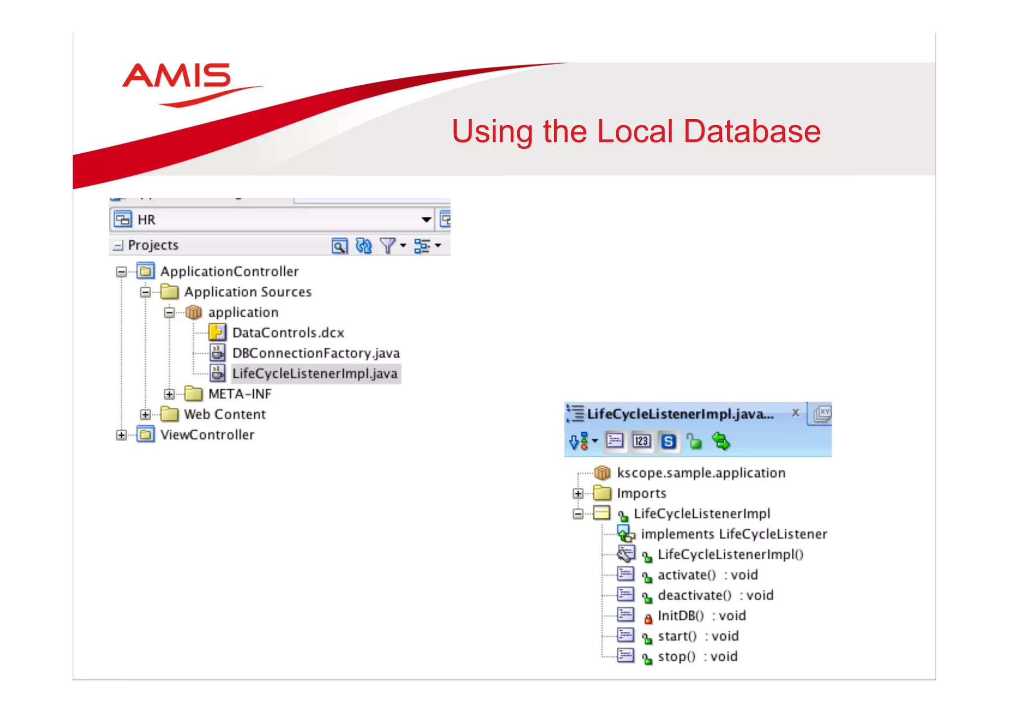 Using the Local Database
 