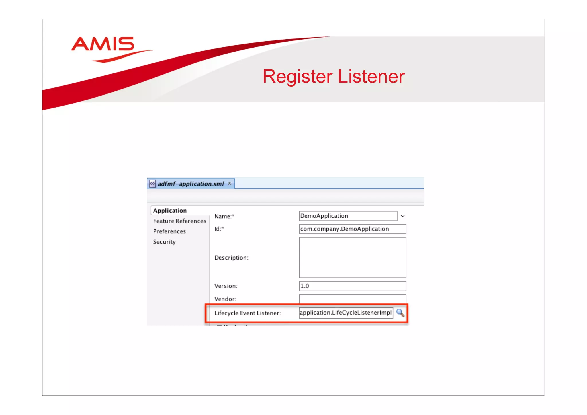 Register Listener
 