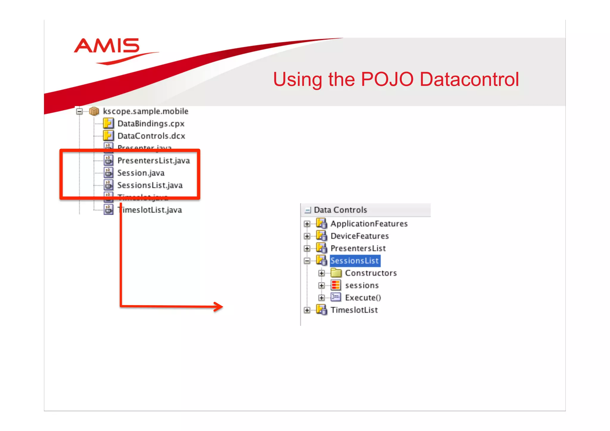Using the POJO Datacontrol
 