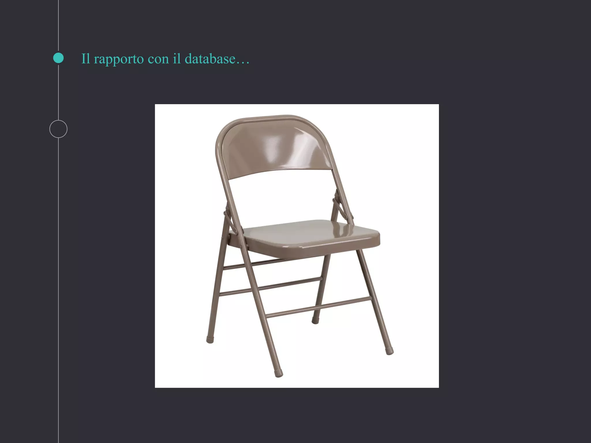 Il rapporto con il database…
 