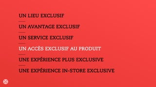 En permettant un accès exclusif au produit, et ce même `
avant son apparition sur le marché.
!
Pour le lancement du nouveau Porsche Macan, la marque a désiré
permettre à sa cible de se projeter comme propriétaire du véhicule et
de faire partie du très exclusif groupe des Porsche Owners.
Une expérience exclusivement réservée aux visiteurs d’un hotel de luxe,
mais qui crée du word-of-mouth et qui permet de faire du milage en RP.
 