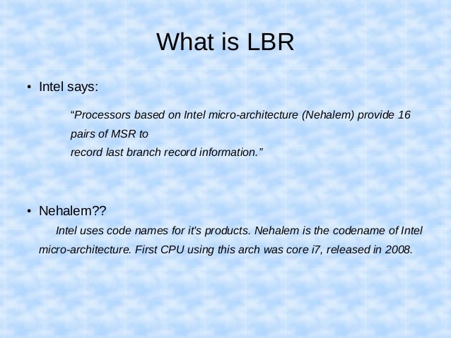 How To Get Lbr Contents On Intel X86