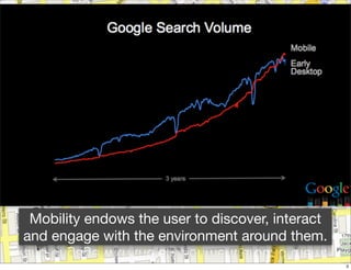 Mobility endows the user to discover, interact
and engage with the environment around them.
                                                  3
 