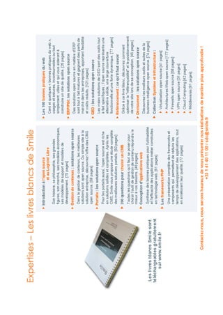 Page 52
                              Comprendre l'open source et les logiciels libres




© Smile – Open Source Solutions - Reproduction autorisée selon les termes Creative Commons « by-nd »
 