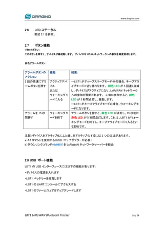 LoRaWAN Bluetoothトラッカー LBT1 日本語マニュアル | PDF
