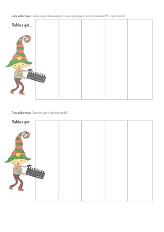 Para saber máis: Cantas imanes debe visualizar o noso cerebro para percibir movemento? En canto tempo?
Sabías que…
!
!
!
!
!
!
!
!
Para saber máis: Como ten lugar o son hoxe en día?
Sabías que…
!
!
!
!
!
!
!
!
!
 
