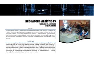 LINGUAGENS ARTÍSTICAS
         PLURALIDADES ARTÍSTICAS
                - ARTES PLÁSTICAS
 