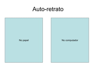 Auto-retrato




No papel              No computador
 