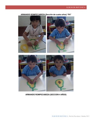 ÁLBUM DE BOTÁNICA.
ÁLBUM DE BOTÁNICA. | Red de Parvularia. Cabañas 2015
ARMANDO ROMPECABEZA (Sección de cuatro años) “P4”
ARMANDO ROMPECABEZA (SECCION 4 AÑOS)
 