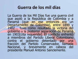 Niños soldados en panamá, 1899.Reclutamiento de campesinos en Bogotá, 1900.Imágenes tomadas de:http://es.wikipedia.org/wiki/Archivo:Thousand_Days_War.jpg