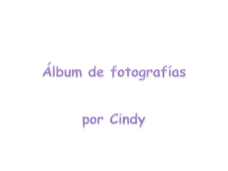 Álbum de fotografías por Cindy 