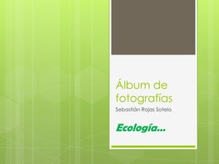 Álbum de
fotografías
Sebastián Rojas Sotelo
Ecología…
 