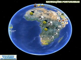 Vasco da Gama
                                     Calicute




Brasil

Pedro Álvares
   Cabral




                Bartolomeu Dias

                  Cabo das
                  Tormentas
 