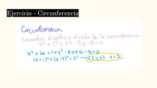 Ejercicio - Circunferencia
 