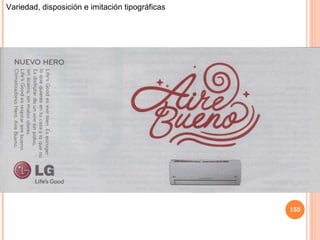 Variedad, disposición e imitación tipográficas 