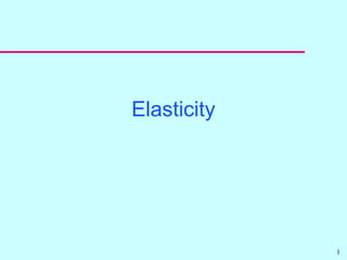 1
Elasticity
 