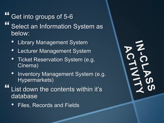 Data & InformationWhat is Data Integrity?Degree of which data is correctGarbage in, Garbage out (GIGO) - cannot create correct information from incorrect data
