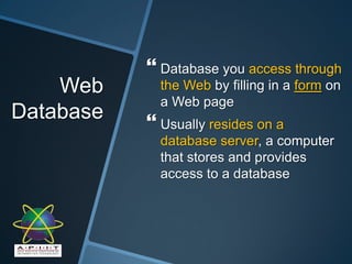 Database AdministrationData SecurityDBMS provides means to ensure only authorized users can access dataAccess privileges define activities that specific user or group of users can performRead-only privileges - user can view data, but cannot change itFull-update privileges - user can view and change data
