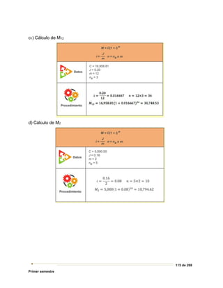 115 de 269
Primer semestre
c1) Cálculo de M12
d) Cálculo de M2
 