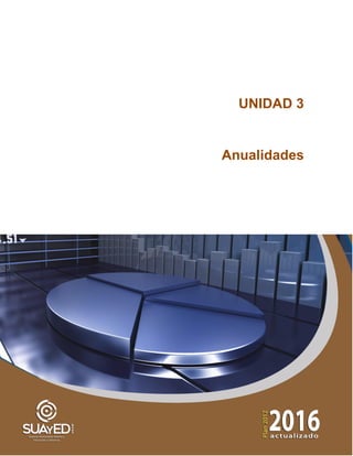 120 de 269
Primer semestre
UNIDAD 3
Anualidades
 