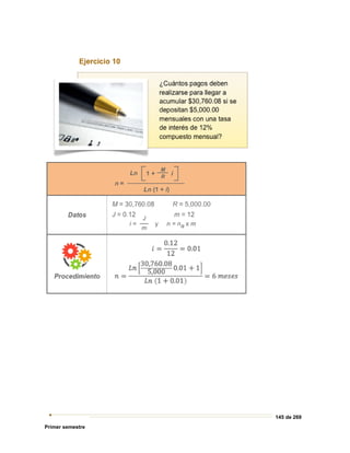 145 de 269
Primer semestre
 