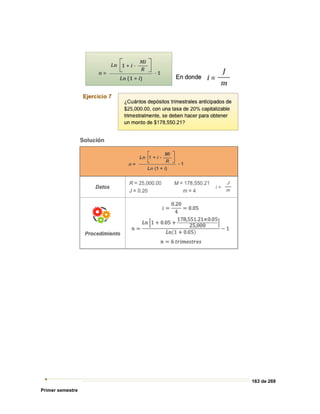 163 de 269
Primer semestre
 