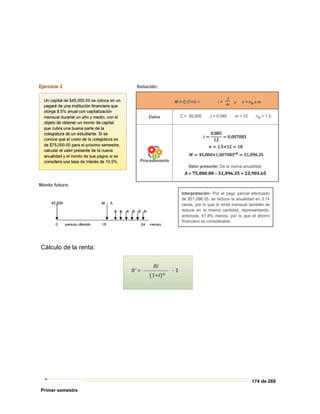 174 de 269
Primer semestre
Cálculo de la renta:
 