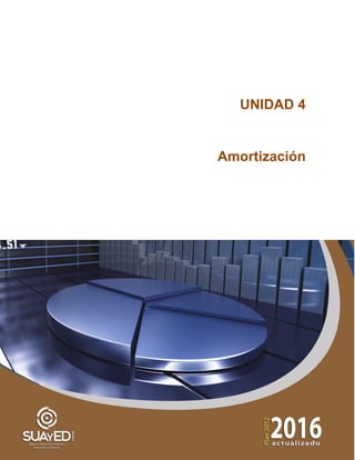 185 de 269
Primer semestre
UNIDAD 4
Amortización
 