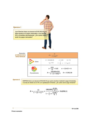 191 de 269
Primer semestre
 