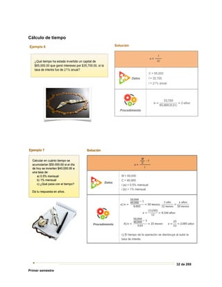 32 de 269
Primer semestre
Cálculo de tiempo
 