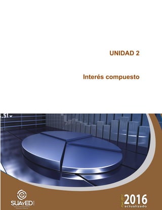 73 de 269
Primer semestre
UNIDAD 2
Interés compuesto
 