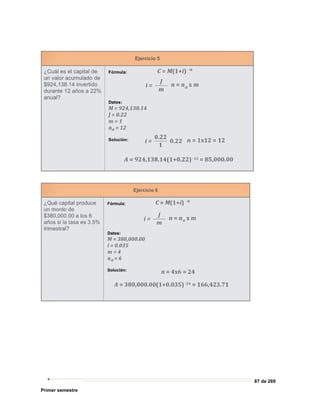 87 de 269
Primer semestre
 