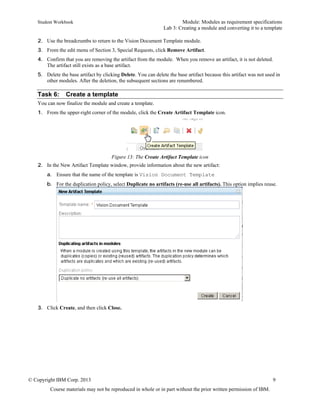 Lab 3: Creating a module and converting it to a template | PDF