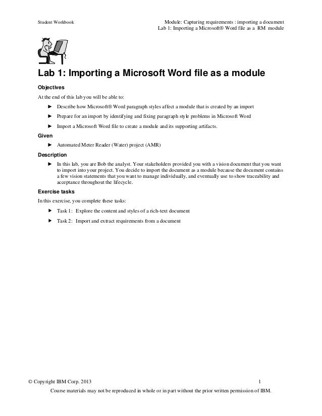 Lab 1 Importing A Microsoft Word File As A Module